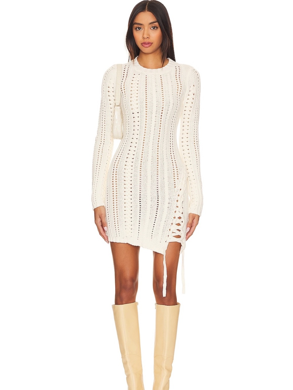 Camila Coelho Anira Cable Dress Ivory - S